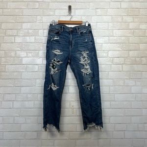 American Eagle Distressed High Rise Stretch Jeans